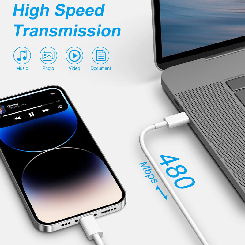 iPhone 14 13 12 Charger Fast Charging - 4 Pack 20W USB C Wall Charger Block Adapter with 6Ft Fast Charging Cable Compatible with iPhone 14 13 12 11 Pro Max XR XS X 8 7 6, iPad