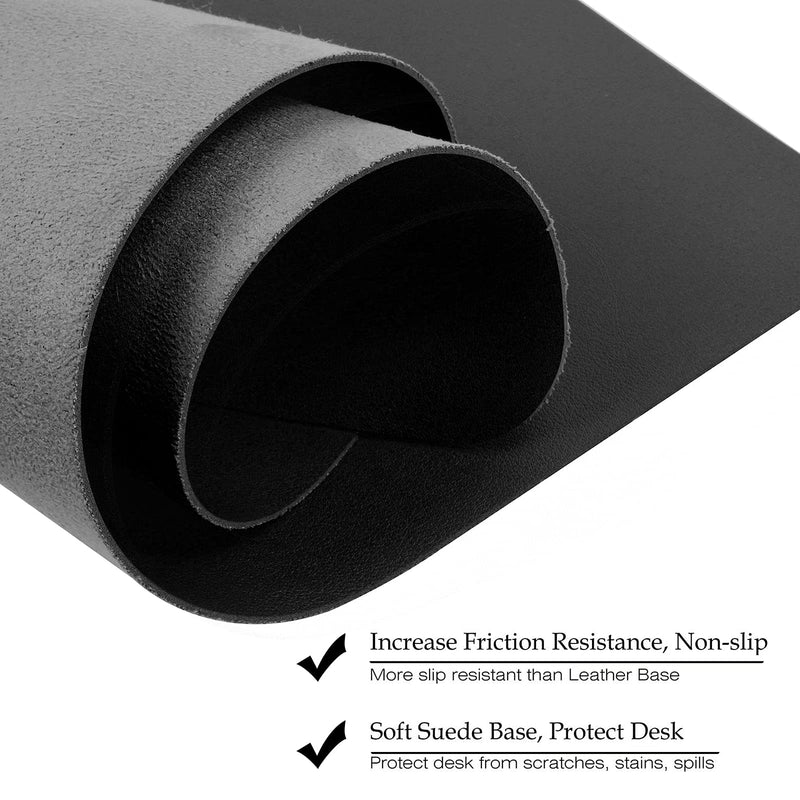 Leather Desk Mat,Desk Pad,Desktop mat,Waterproof Desk Mat for Desktop, Desk Mat for Keyboard and Mouse,Leather Mouse Pad Protector for Office and Home,30"x 14" Leather-black