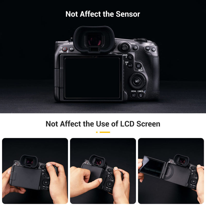 EOS R6 Mark II R6 R5 R5C Eyecup Eyepiece，Soft Silicon Extended Camera Eye Cup Viewfinder Special Designed for Canon EOS R6 Mark II R6 R5 R5C R5 C Full-Frame Mirrorless Camera for Canon EOS R6 Mark II, R6, R5, R5C