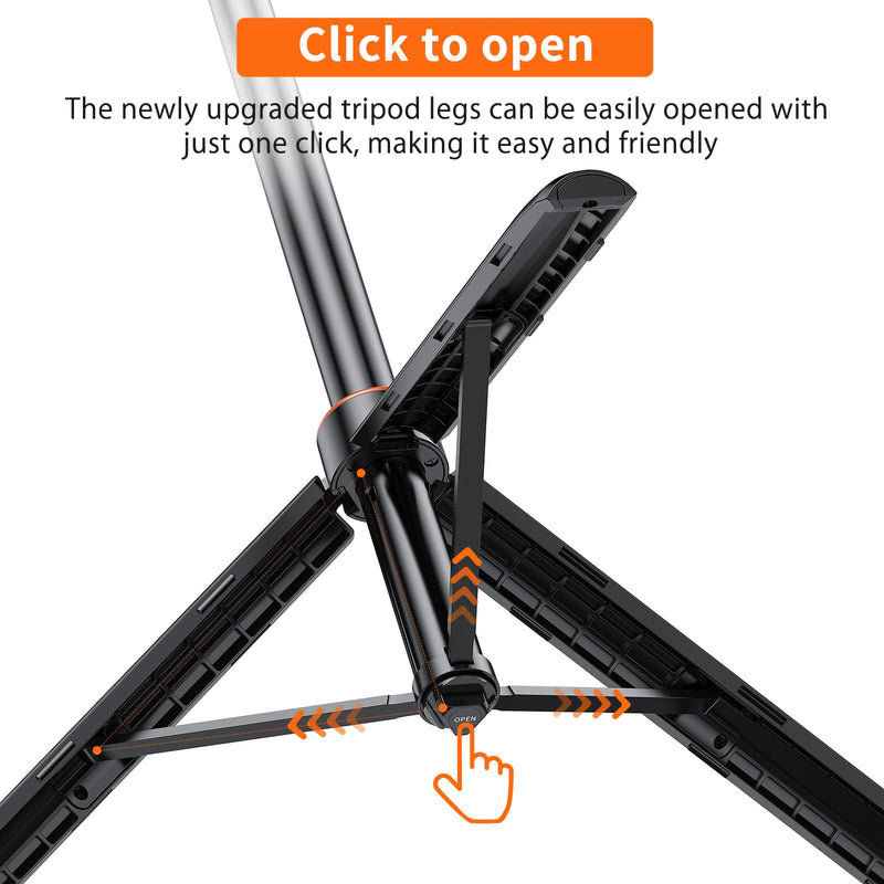 UURig TP21 54inch Telescopic Selfie Stick Long with Tripod, Waterproof Hand Grip, for Insta360 GoPro Hero 10 9 8 7 6 5 4 3 2, Fusion, Max, Session, AKASO, SJCAM, DJI OSMO GoPro A0097