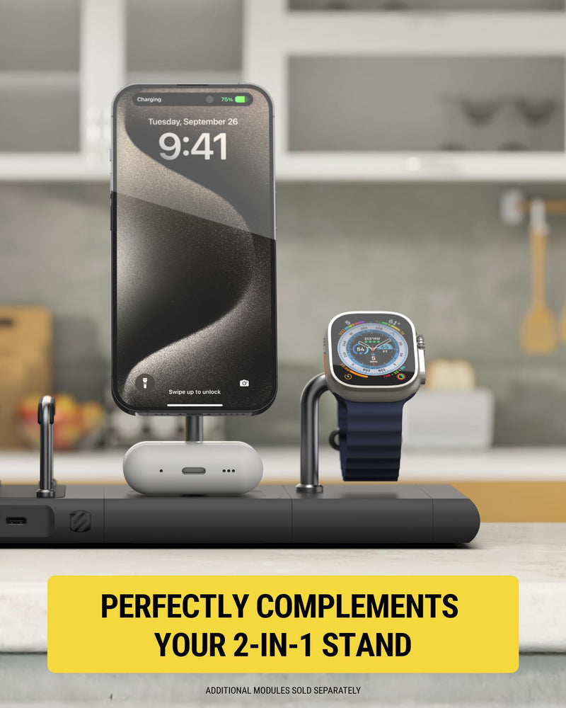 Scosche BL2AW BaseLynx 2.0, Magnetic wireless Charging Stand for Apple Watch, Fast Smart Watch Charger Docking Station Compatible with Apple Watch 2, 3, 4, 5, 6, 7, 8, 9, 10, SE, Ultra, Ultra 2, Black