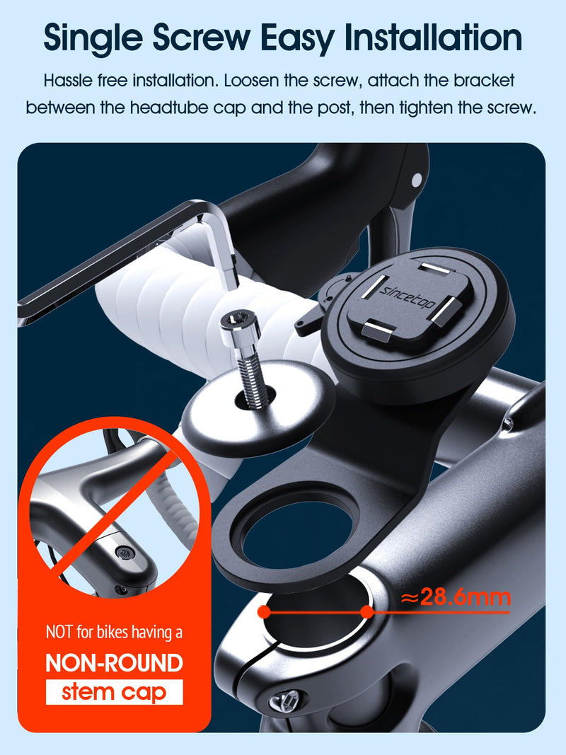 Series Q [ Quad ] Bike Stem Phone Mount + Magnetic Case Compatible with iPhone 15 Pro Max