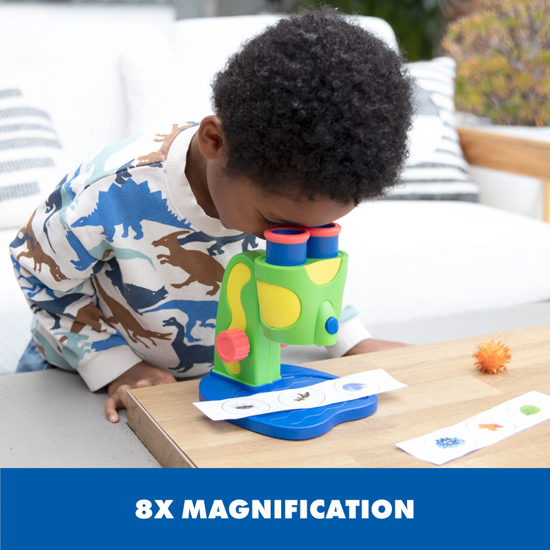 Educational Insights GeoSafari My First Microscope - STEM Toys for Kids, Toddler Learning Toys, Kids Microscope with Prepared Slides, Science Set for Boys and Girls Ages 3+ Blue