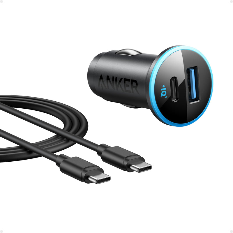 Anker USB C to USB C Cable 323 USB-C Car Charger Adapter with USB-C Cable