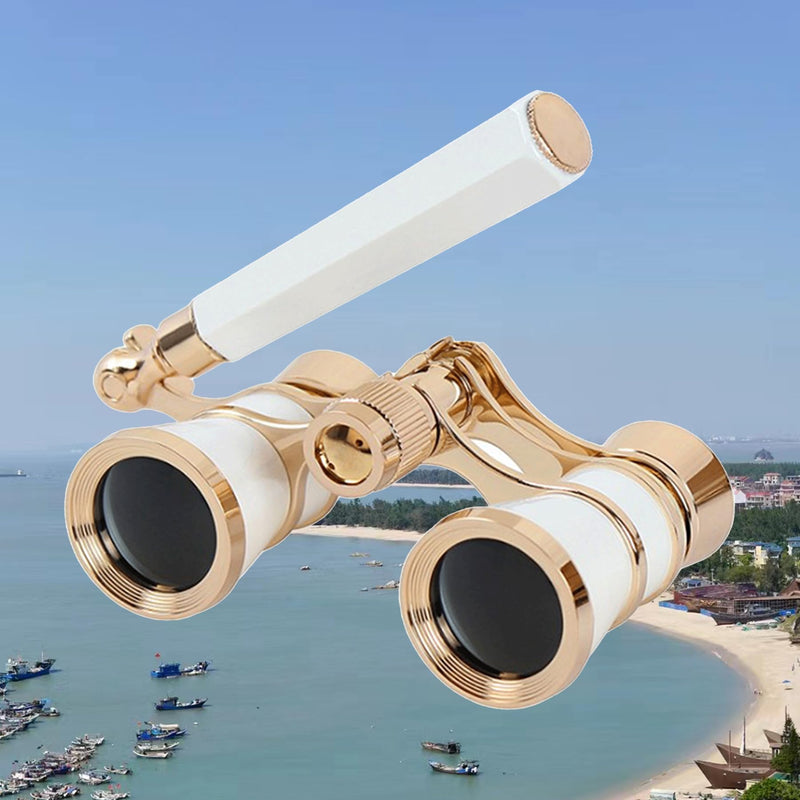 [AUSTRALIA] - Yourelexit® Opera Glasses Binoculars 3X25 Lorgnette Theater Glasses Optical BK9 Mini Compact Lightweight Built-in Foldable Adjustable Handle Vintage for Adults Kids Women in Musical Concert Cinema 
