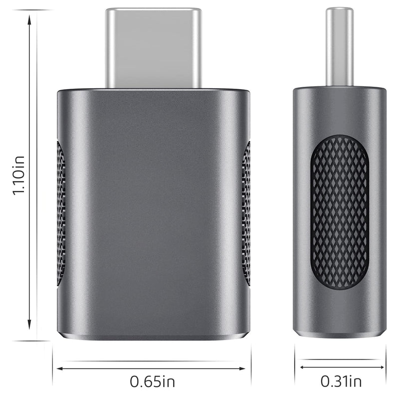 Upgrade 10Gbps USB C to USB 3.0 OTG Adapter (4 Pack), AuviPal USB Type C Male to USB A Female, Thunderbolt 4/3 to USB Converter for MacBook Pro/Air, iPad, iMac and More Type C Devices - Space Grey
