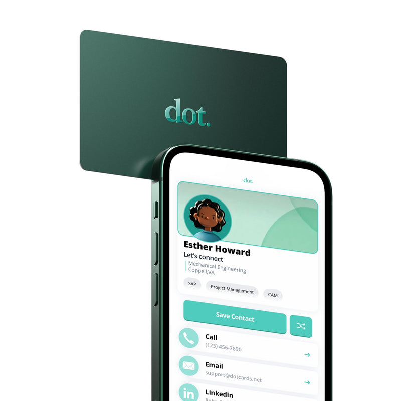 dot. Pack - Digital Business Card Starter Pack - Tap to Share - iPhone & Android (Green)