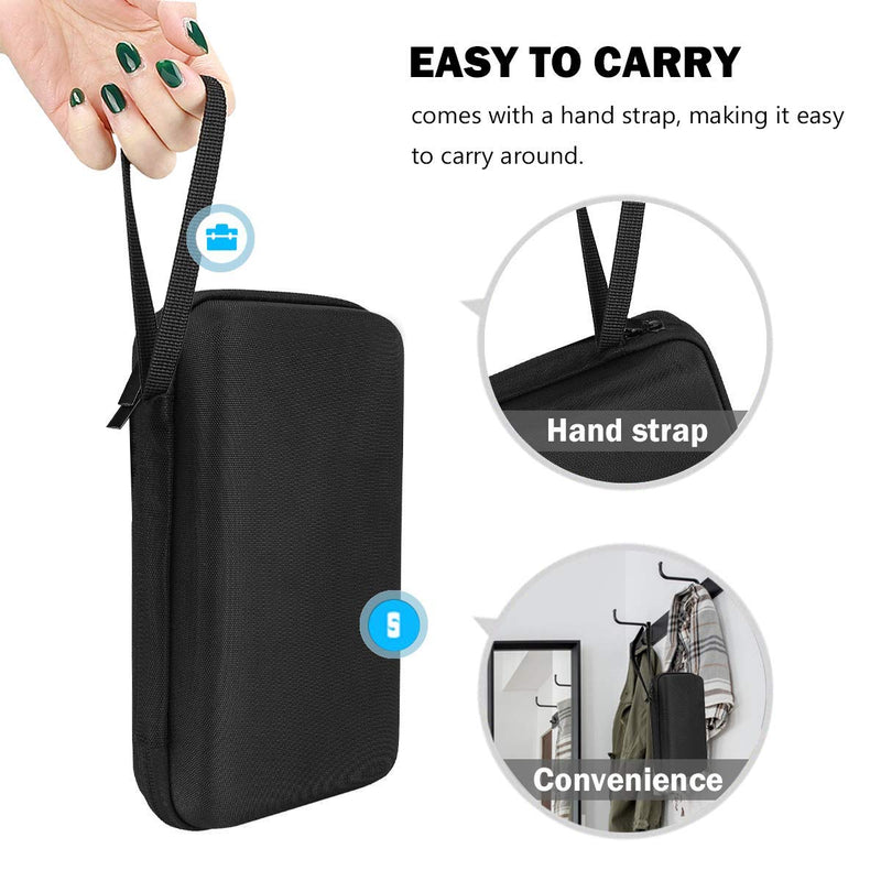 ProCase Hard Travel Tech Organizer Case Bag for Electronics Accessories Charger Cord Portable External Hard Drive USB Cables Power Bank SD Memory Cards Earphone Flash Drive -Black Black