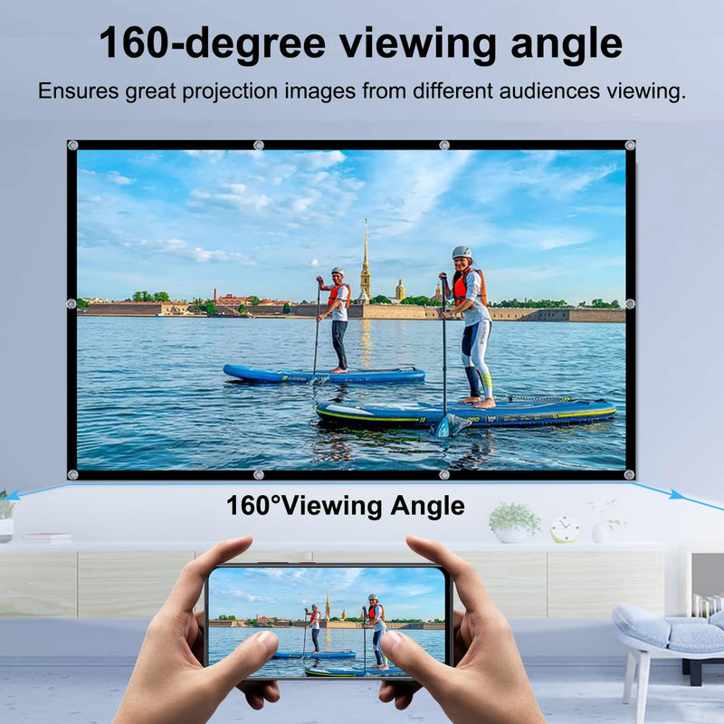 [AUSTRALIA] - Projector Screen, DUYIKJ 84 inch Foldable Portable Rear Front Projector Screen Indoor Outdoor 4K 16:9 HD Double Sided Projection Movies Screen for Camping Party,Backyard Home Theater 84INCH -16:9 