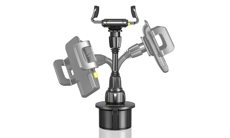 Bracketron TripGrip Cup Holder Car Phone Holder Mount with Expandable Base | Universal cup holder phone mount for car, expandable base fits to 3.75", 360 rotation flexible gooseneck, quick release Cup Holder Mount