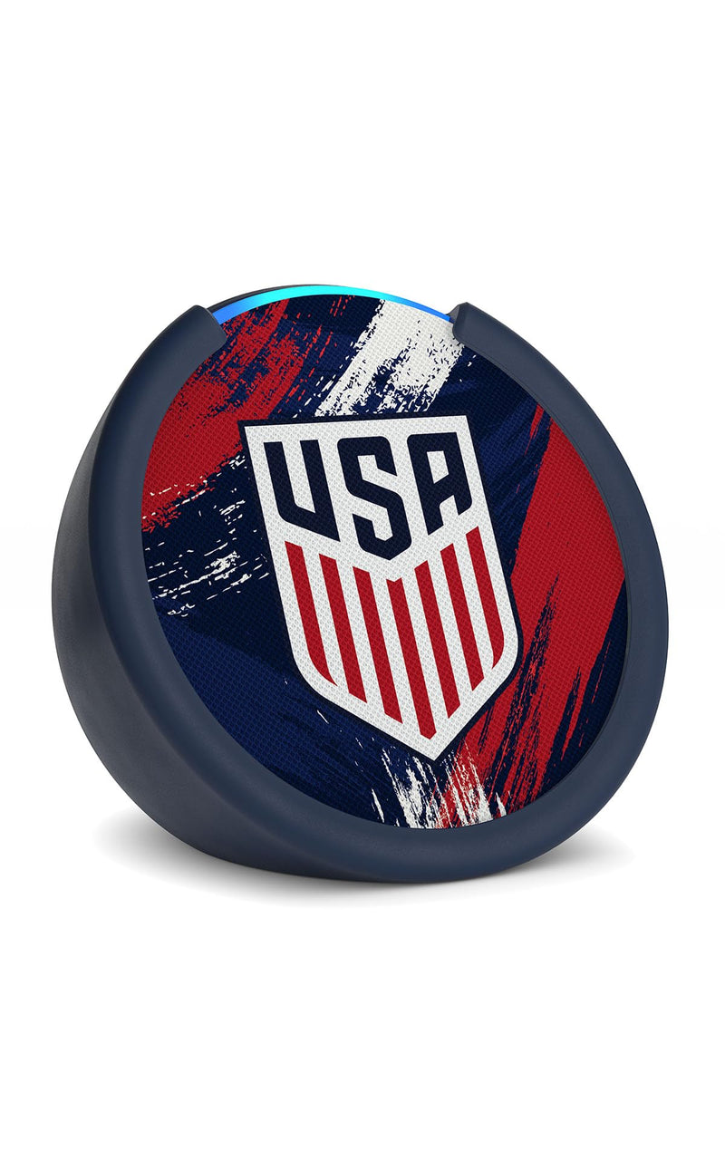 Amazon Echo Pop (newest model) | Officially Licensed U.S. Soccer Limited-Edition (Blue) U.S. (Blue)