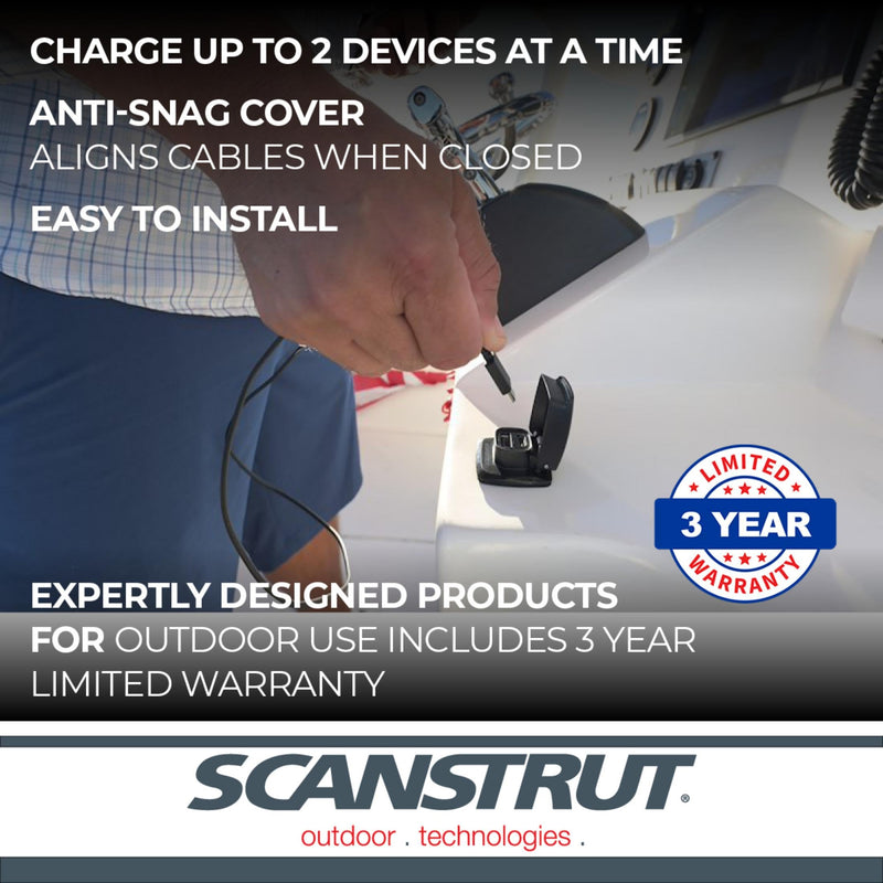 Scanstrut Flip Pro Fast Charge Dual USB Socket