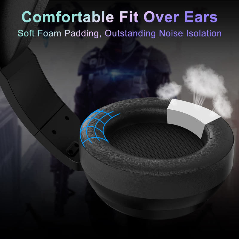 [AUSTRALIA] - Jeecoo V20U USB Pro Gaming Headset for PC - 7.1 Surround Sound Headphones with Noise Cancelling Microphone- Memory Foam Ear Pads RGB Lights for Laptops 