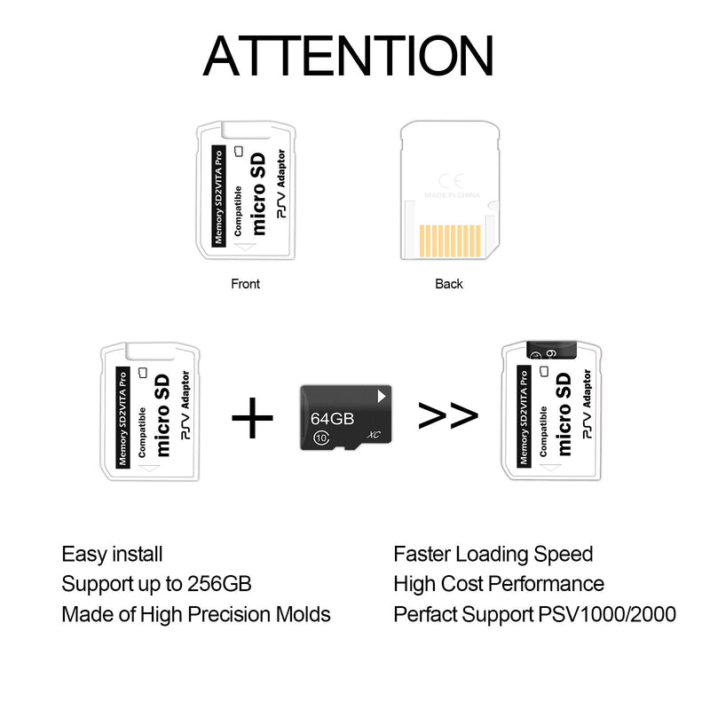 Sd2Vita Pro Adapter 3.0 Compatible with Ps Vita 3.60 Henkaku Micro Sd Memory Card Psvita