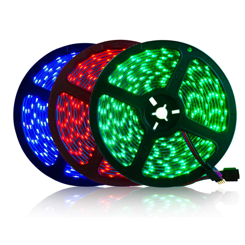 5M Black PCB 5050 RGB LED Strip Waterproof IP65 300 SMD Black PCB Board DC 12V Flexible Light RGB (Red, Green, Blue)