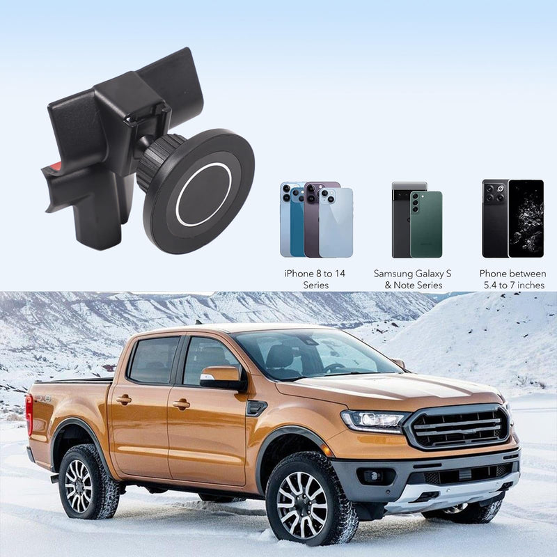 Lcojicep Mobile Phone Holder the Navigation screenCompatible with Ford Ranger 2015-2021 Car Phone Mount Accessories, Central Control Vent Mobile Phone Holder (Left Style E) Left style E