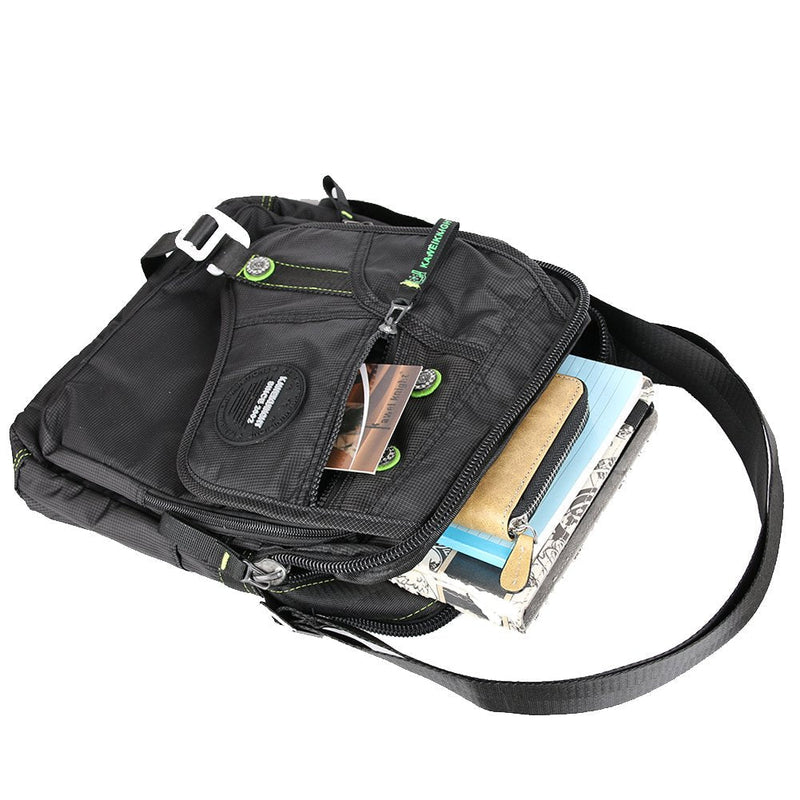 Vertical Messenger Bag, Crossbody Bag, Shoulder Bag Work Satchel for iPad Tablet Kindle Large-black