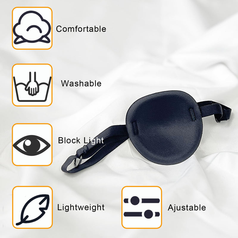 6PCS Eye Patch, Super Soft Eye Patches, Adjustable Medical Eye Patch for Adults and Kids, Amblyopia Lazy Eye Patches for Left or Right Eyes, 6 Colors 1 Count (Pack of 6)