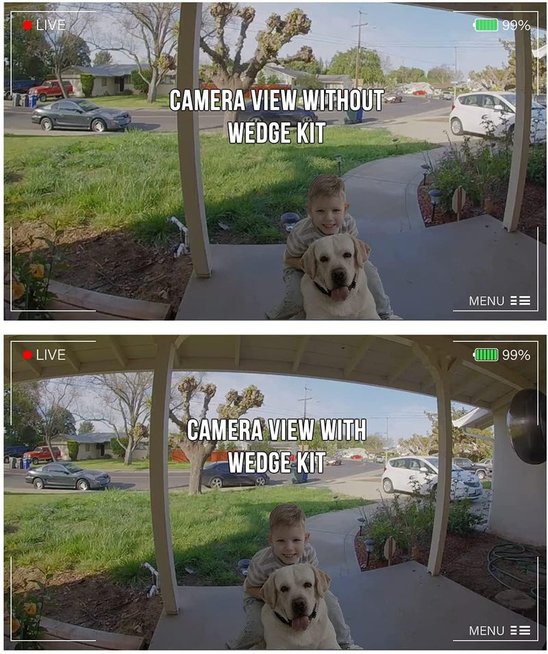 [AUSTRALIA] - Wasserstein Horizontal Adjustable Angle Mount & Wall Plate (35° to 55°) - Compatible with Ring Video Doorbell (Wired) 