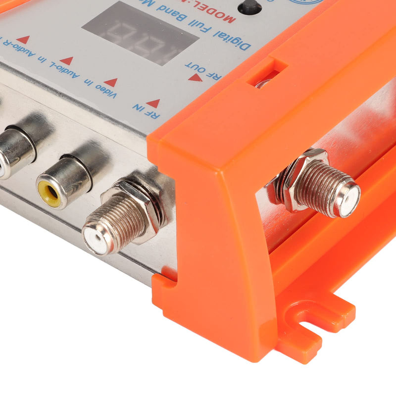 AV to RF Modulator Supports VHF UHF PAL NTSC TV Link Modulator with Digital Display, Easy Installation and Simple (US Plug) US Plug