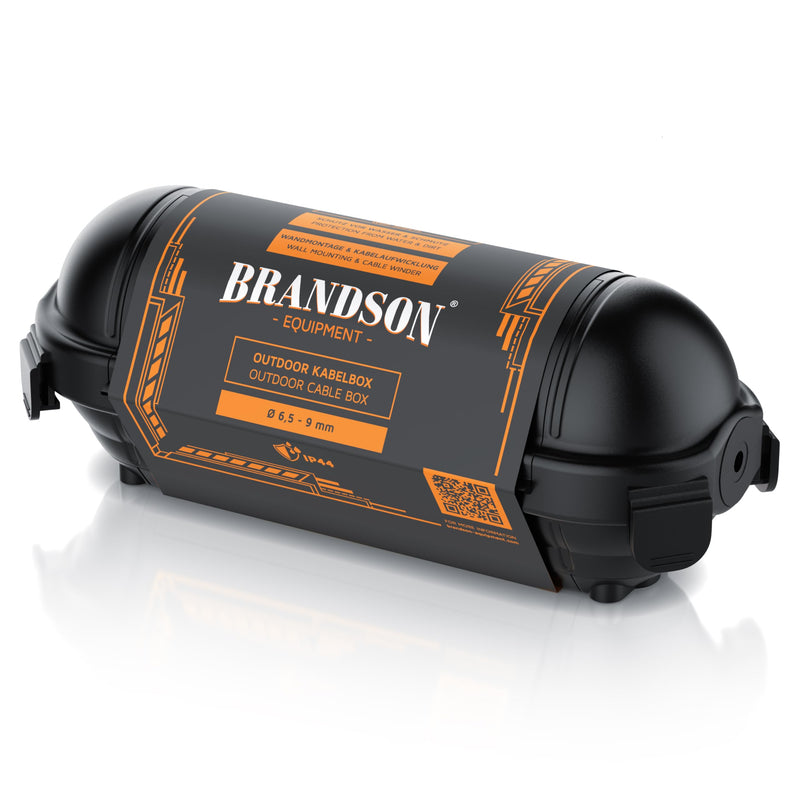 [AUSTRALIA] - Brandson - Garden Cable Box Waterproof - Outdoor IP44 Waterproof Safe Box - Non-Slip - Weatherproof Protective Box for Extension Cable for LED Chain Power Tool Lawnmower A: 1 x black 