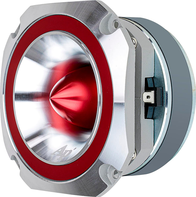 Audiopipe Heavy Duty Super Tweeter (ATR-4053-RED), 400 Watts, Die Cast Aluminum Frame, Candy Red, Diamond Chrome Cutting Fnish, 1.5” Kapton Voice Coil, 4-8 Ohms
