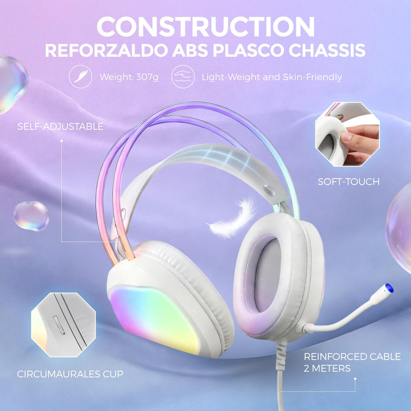 [AUSTRALIA] - Headset with Mic, RGB Wired Gaming Headset with Surround Sound, Noise Canceling Gaming Headphones for PC, PS5/PS4, Laptop, Mac, Nintendo- HG8959 