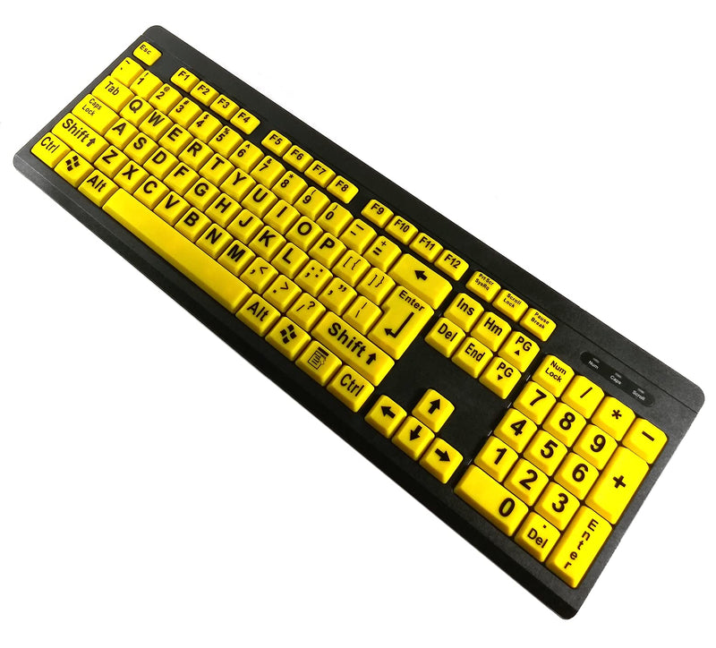 TRONWIRE Large Print Letter Wired USB 104 Keys High Contrast Keyboard for Desktop PC Computer