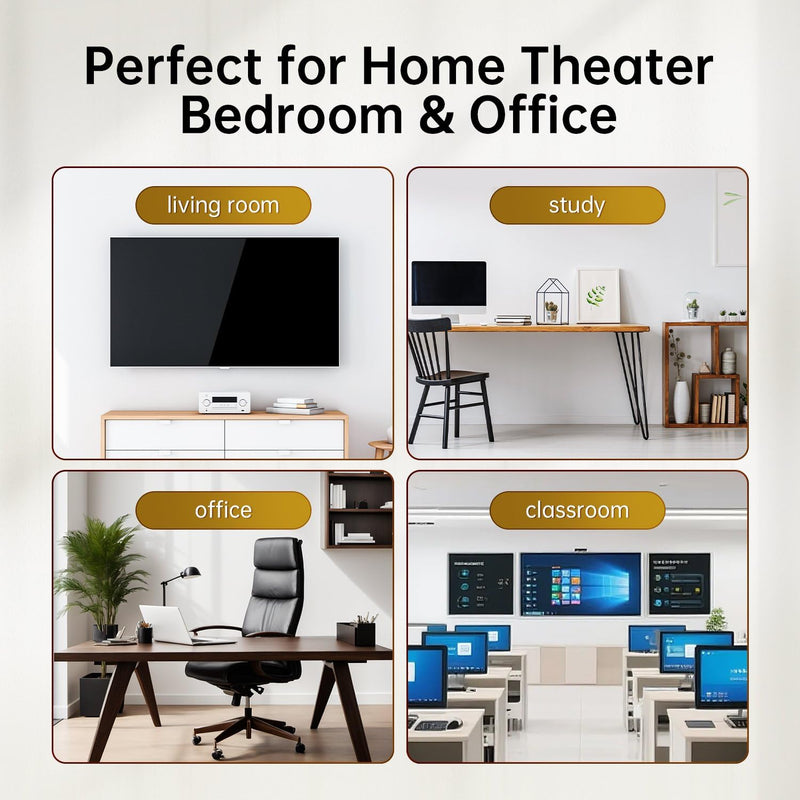 in Wall Cable Management Kit with Recessed Power Outlet for Home Theater | Dual AC Outlet and USB A+C Port, TV Cord Hider for Wall Mounted TV - 9FT Cord, HDMI TV Cable Hider, Safe Cable, Easy Setup