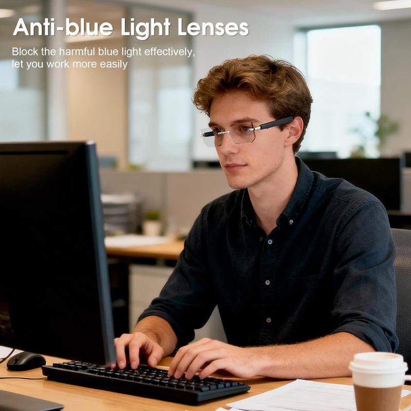 Bluetooth Audio Smart Glasses, Blue Light Glasses for Women Men, Open Ear Sound Mic & Speakers, Magnetic Charging, Color-Changing Polarized Sunglasses Lenses, Voice Assistant (Change) change