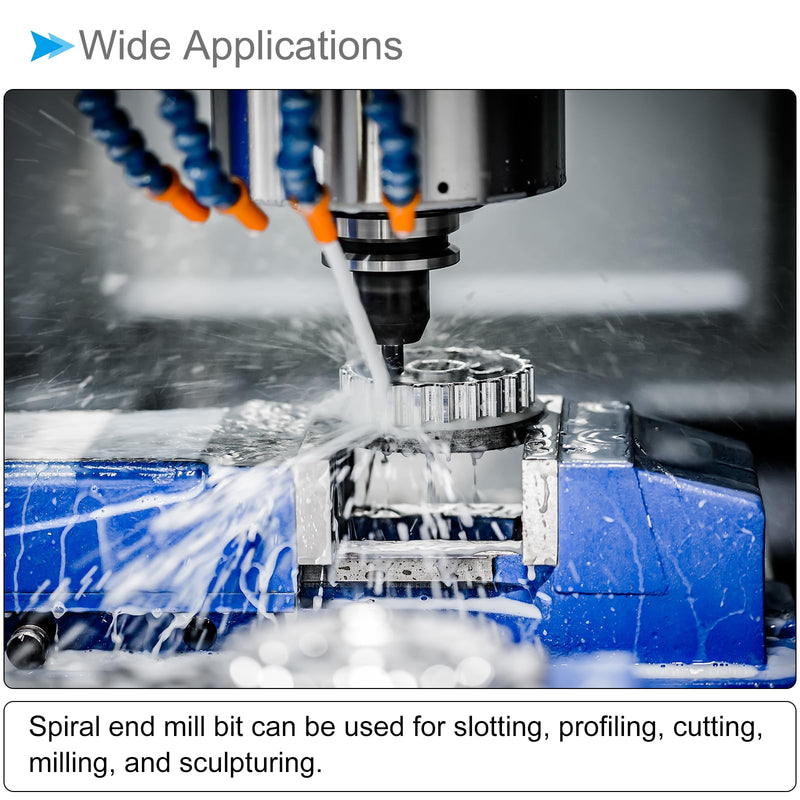 CoCud 2 Spiral Groove Router Bit 3mm Diameter 20mm Length High Speed Steel Straight Cutter with Storage Box - (Applications: for Plywood, Hardwood, Plastic)