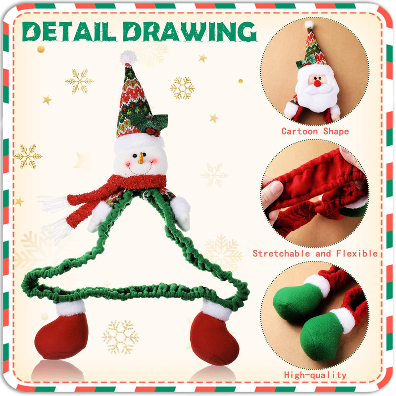 Funtery 2 Pcs Christmas Computer Monitor Cover, Christmas Office Decoration | Fits Computer Laptop Screens, Office Snowman Santa Home Festive Decor, Elastic Stretch Design