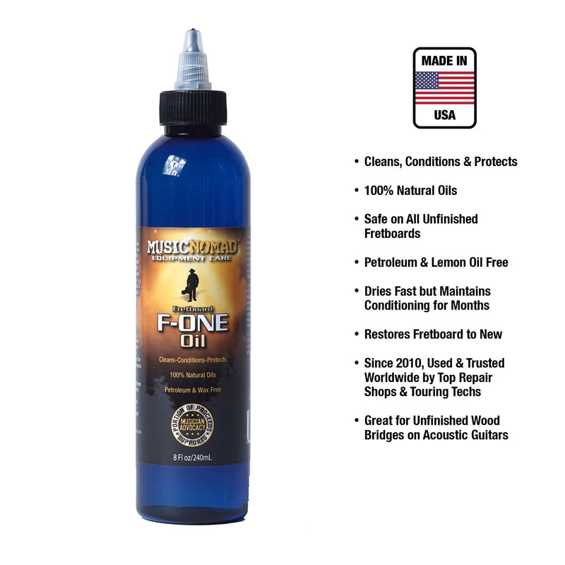 [AUSTRALIA] - MusicNomad MN151 Fretboard F-ONE Oil - Cleaner & Conditioner - 8 oz 
