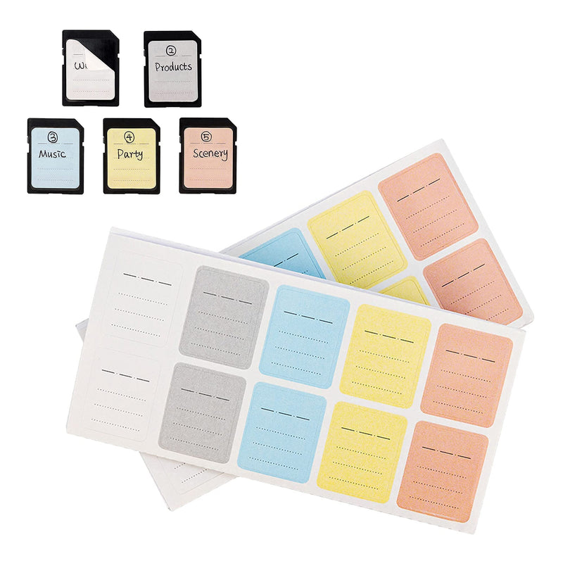 Water-Resistant Memory Card Case + 120 Count Card Labels: Camera Memory Card Holder with Memory Card Labels for 12 SD Cards & 12 Micro SD Cards