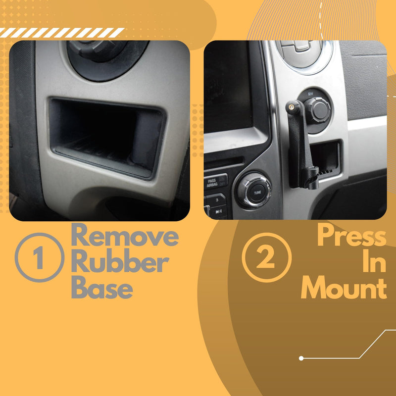 Phone Holder for Ford F-150 2009-2014, Lincoln Mark LT 2010-1014 - Custom Fit in Dash Pocket Phone Mount