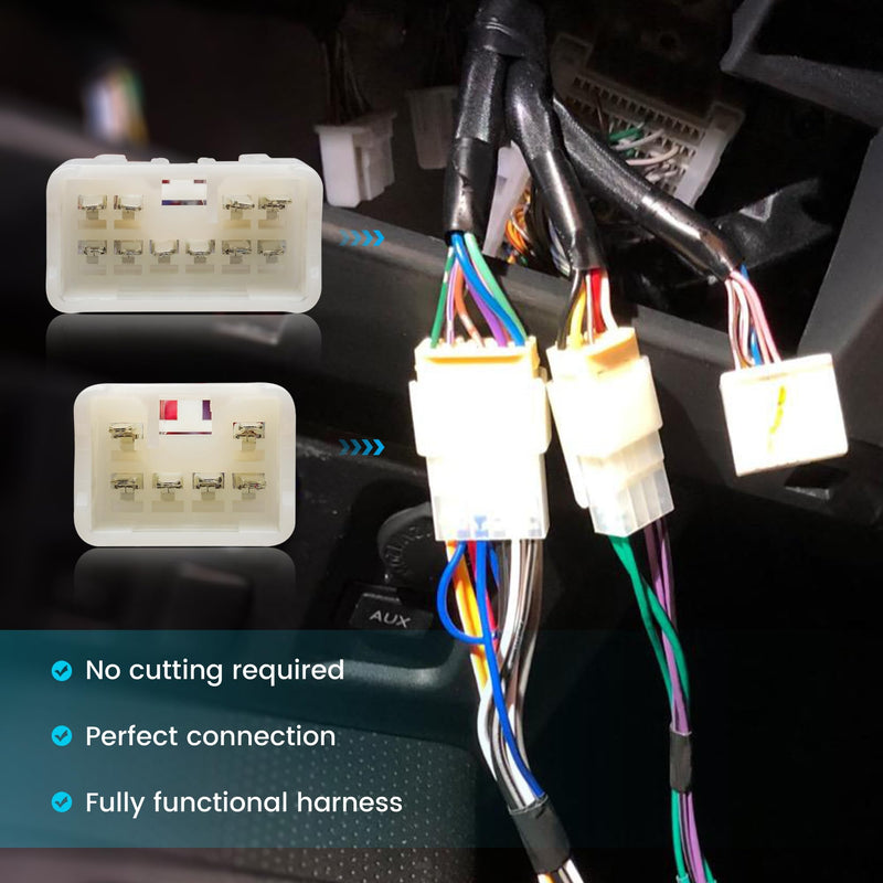 NuIth Double DIN Radio Dash Kits + Radio Wiring Harness for 2006-2012 Toyota RAV4