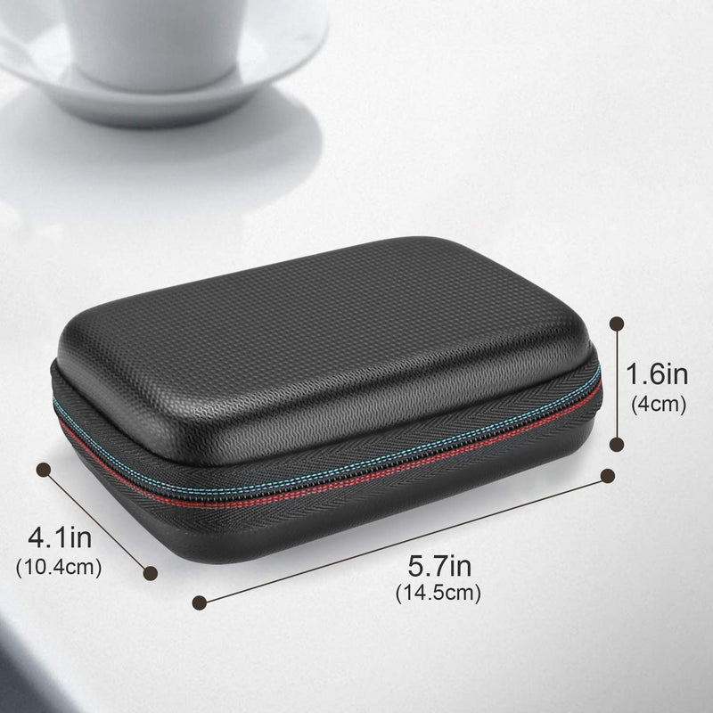 ProCase Shockproof Carrying Case + Silicone Cover Combo for Samsung T5 / T3 Portable 250GB 500GB 1TB 2TB SSD USB 3.1 External Solid State Drives, Protective Hard EVA Storage Case Bag -Black