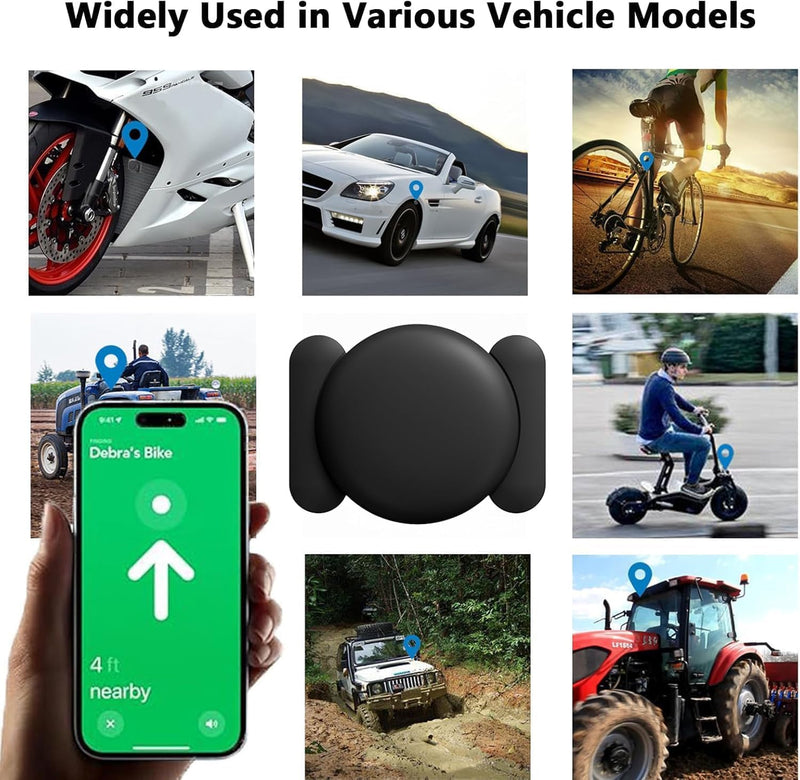Hongtop Tracker Device for Vehicles,No Monthly Fee Anti-Theft Hidden Car GPS Tracker,Real Time GPS Car Tracker with Magnetic Case Work with Apple Find My(iOS Only) (Black,1PCS) Black,1PCS