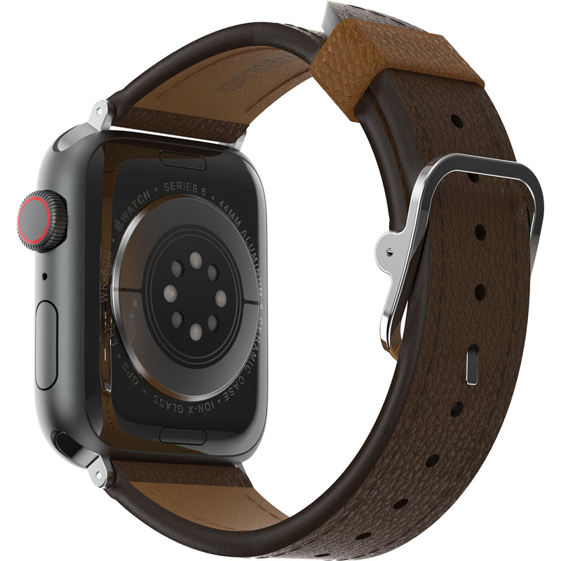 OtterBox Symmetry Cactus Leather Watch Band for Apple Watch Series 7/8/9 44/45/46mm Rich Adobe (Brown)