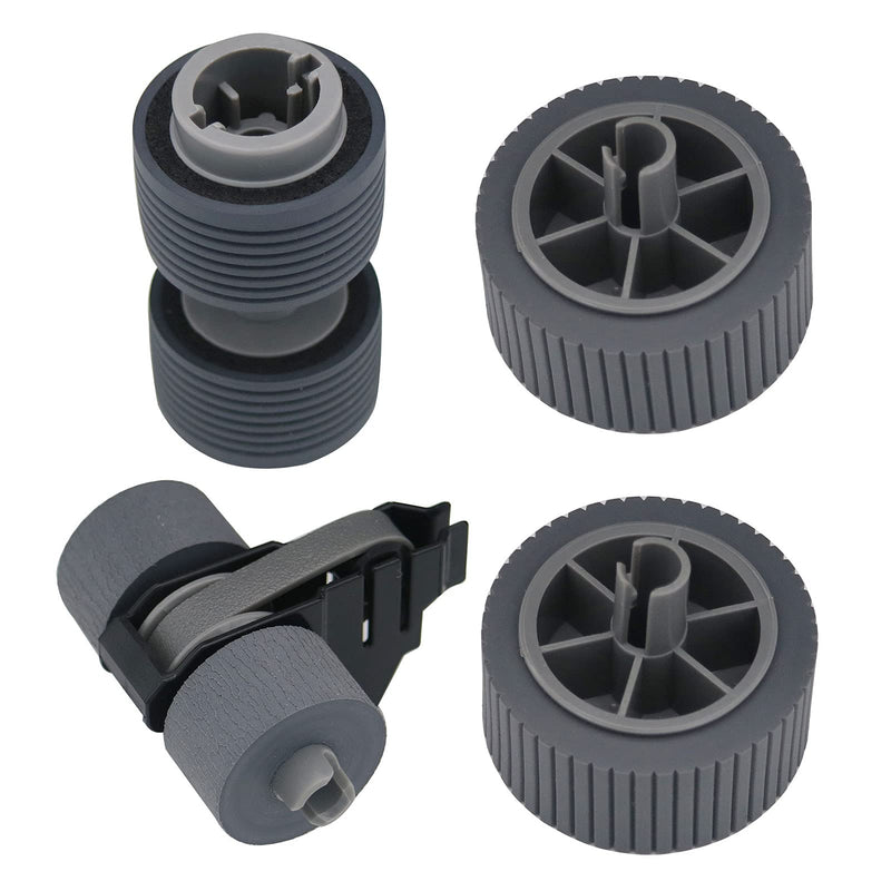 Intendvision Replacement Scanner Brake Roller and Pick Roller Set Compatible with for Fujitsu fi-7600 fi-7700 fi-7700S, Part No PA03740-K010 PA03740-K011