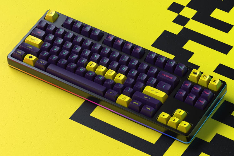 DROP + MiTo MT3 Cyber Custom Keycap Set, ABS Hi-Profile Keycaps, Doubleshot Legends, Cherry MX Compatible Extras for Mechanical Keyboards (Novelty),Yellow Novelty