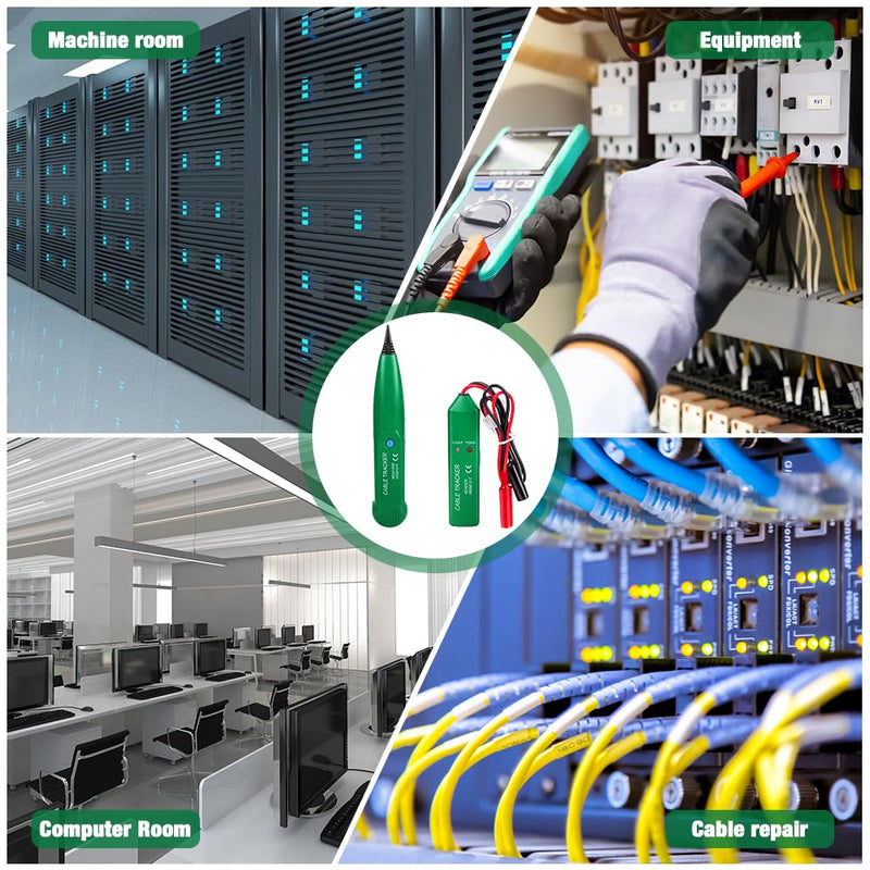 Cable Break Detector Robotic Lawnmower, Cable Tracker, Cable Finder, Cable Tester, Circuit Tester, Telephone Line Tracker for Network Maintenance Collation, Passage of Test Circuit Green