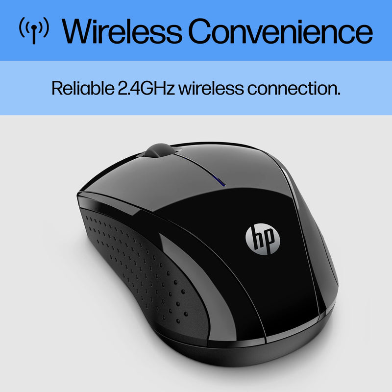HP Wireless Mouse - Black, 15-Month Battery, 1600 DPI Sensor, Side Grips - For PC/Laptop, Mac, Chromebook New Version