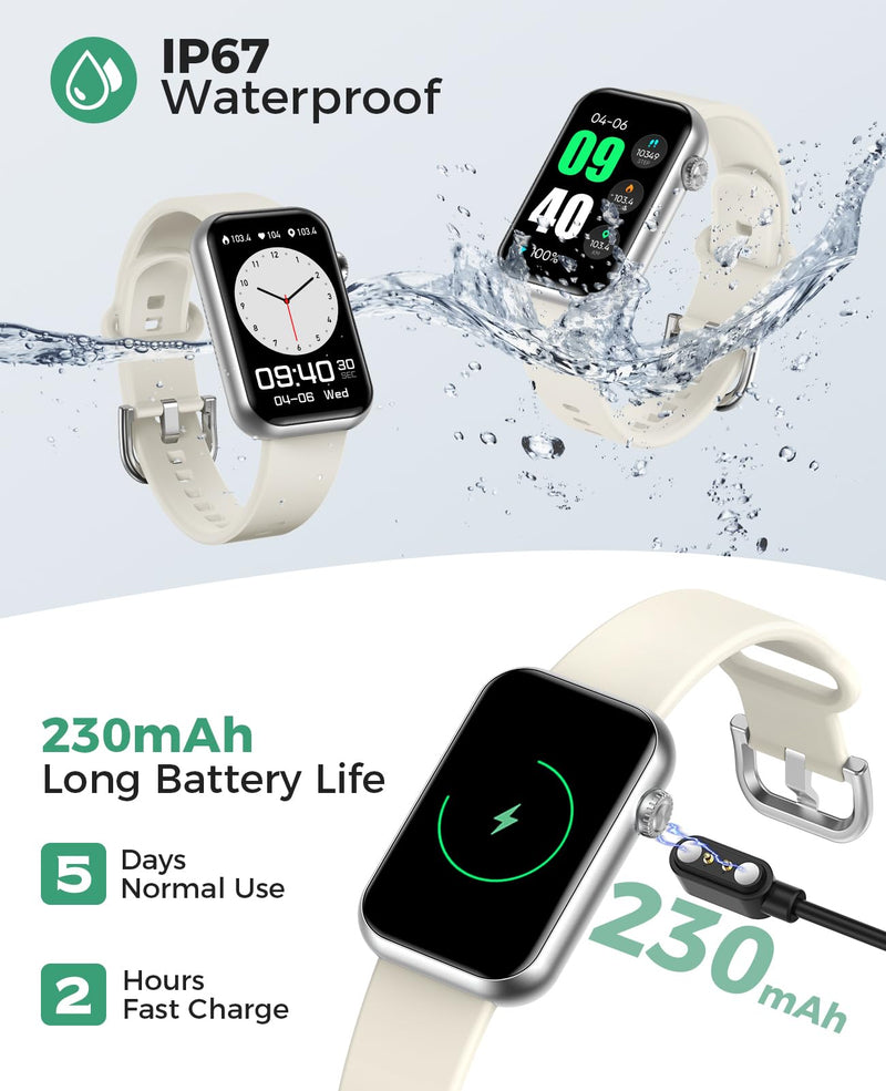 Smart Watch Fitness Tracker (Answer/Make Call), 24/7 Heart Rate Spo2 Blood Pressure Monitor Sleep Tracker, 114 Sports Modes Pedometer Calorie Step Tracker, Waterproof Activity Tracker for Men Women Gray