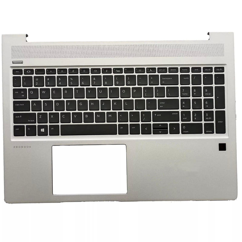 New Replacement for HP ProBook 450 G6 450 G7 Laptop Upper Case Palmrest Backlit Keyboard Assembly Part L45090-001 4BX8KTATP00 Silver