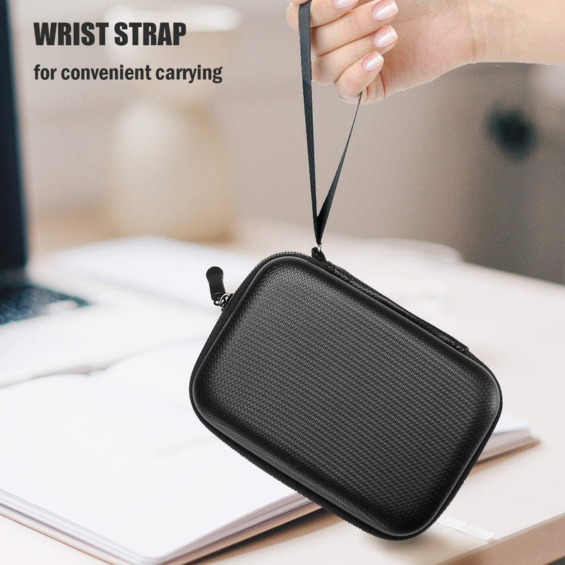 ProCase Shockproof Carrying Case + Silicone Cover Combo for Samsung T5 / T3 Portable 250GB 500GB 1TB 2TB SSD USB 3.1 External Solid State Drives, Protective Hard EVA Storage Case Bag -Black