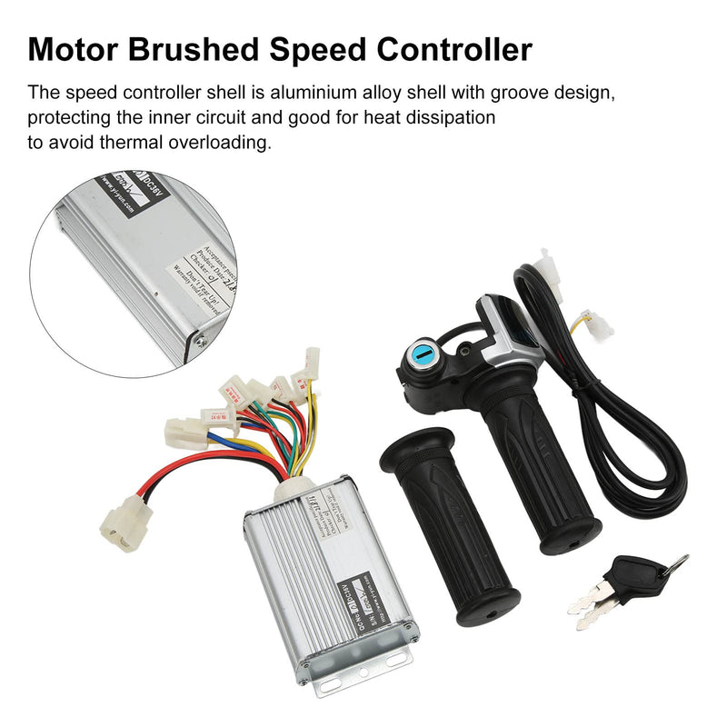 [AUSTRALIA] - 36V 1000W Brushed Speed Controller for Mini Bikes with Locking Throttle Grip and Battery Display Compatible with EVO Electric Tricycle 