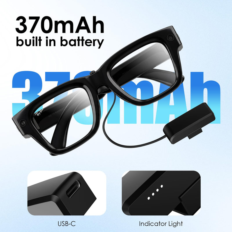 Battery Pack Charger for RayBan Meta Display, Portable Charger for Meta Glasses Accessories, Wearable Mini Power Bank for Meta Display