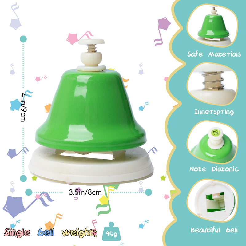 [AUSTRALIA] - Desk Bells, Rainbow Diatonic Hand Bells for Kids with 17 Songbook, Toddler Preschool Musical Learning Toys, Boys & Girls Birthday Gift for 3-Year-Old and Over by TantivyBo 
