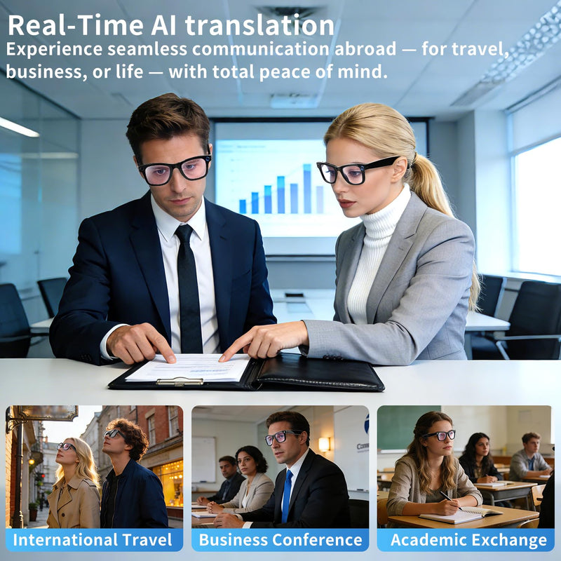 Camera Glasses AI Smart Glasses with Camera and Bluetooth 1080p Video Glasses Outdoor Video Recording Sunglasses 4K HD Outdoor AI Glasses for Men Women Driving Travel Hiking